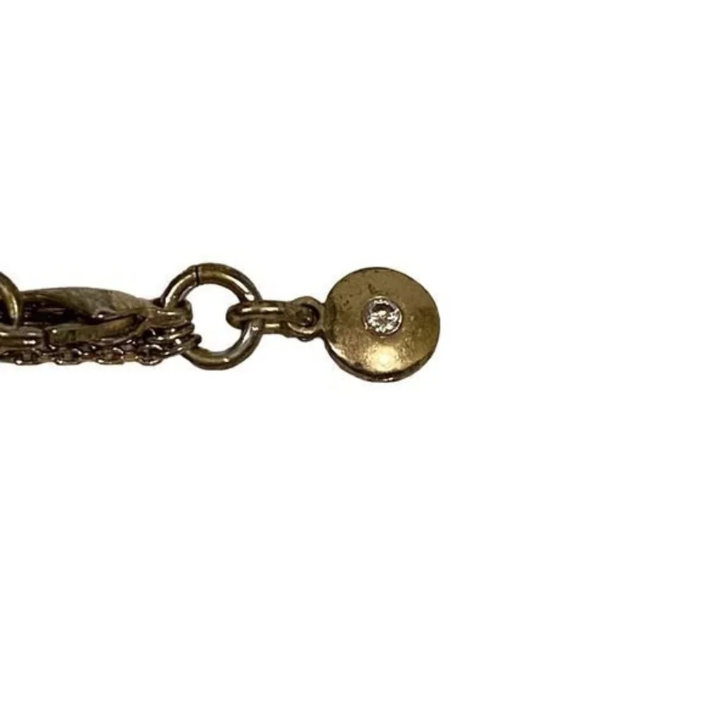J.‎ Crew Double Strand Fine Chain Antique Gold Tone Bracelet